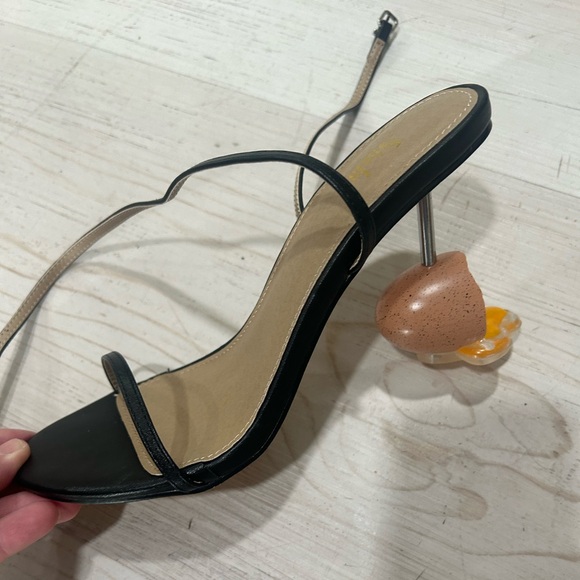 Egg-Shaped Strange Heel Sandals Women Luxury Genuine Leather  sandals - Picture 1 of 7